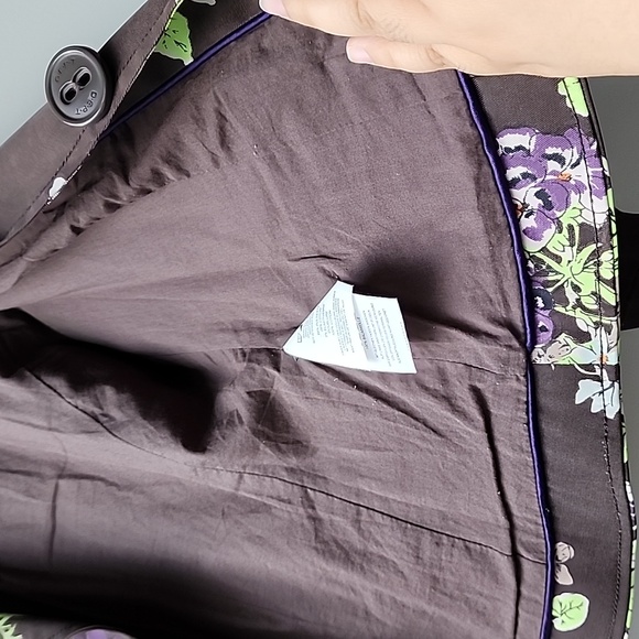 Vintage DEPT Floral Cropped Tie Sleeves Summer Blazer Jacket - Picture 8 of 9